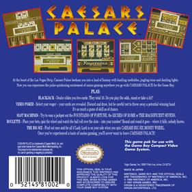 Caesars Palace - Box - Back Image