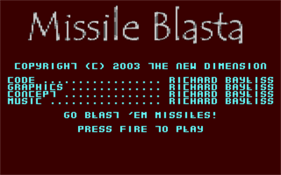 Missile Blasta - Screenshot - Game Title Image