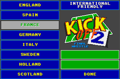 Kick Off 2: The Final Whistle - Screenshot - Game Select