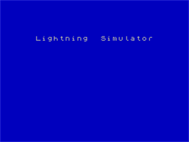 Lightning Simulator - Screenshot - Game Title Image