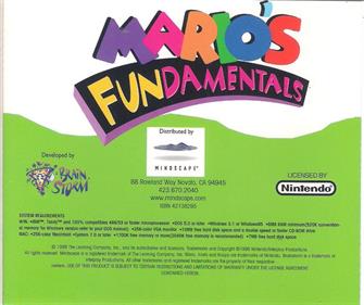 Mario's FUNdamentals - Box - Back Image