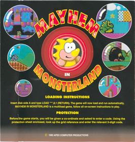 Mayhem in Monsterland - Box - Back Image