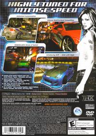 Need for Speed: Underground - Box - Back Image