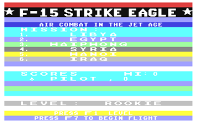 F-15 Strike Eagle: International Edition - Screenshot - Game Title Image