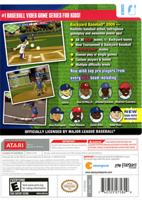 Backyard Baseball '09 - Box - Back Image