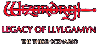 Wizardry III: The Legacy of Llylgamyn - Clear Logo Image