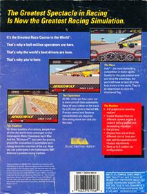 Indianapolis 500: The Simulation - Box - Back Image