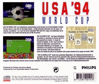 USA '94 World Cup - Box - Back Image