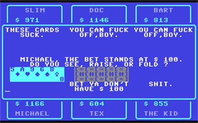 CBM Poker Tournament - Screenshot - Gameplay Image
