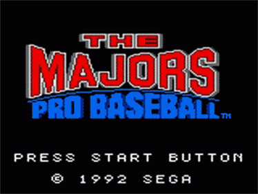 The Majors Pro Baseball - Screenshot - Game Title Image