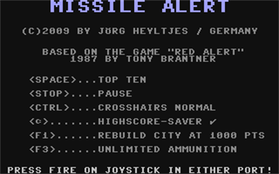 Missile Alert - Screenshot - Game Title Image