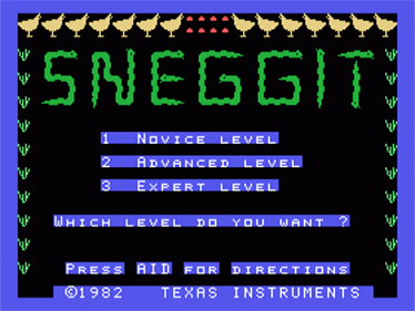 Sneggit - Screenshot - Game Title Image