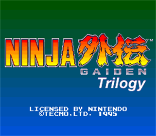 Ninja Gaiden Trilogy - Screenshot - Game Title Image