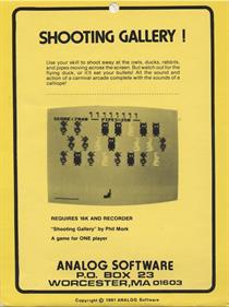 Shooting Gallery - Box - Back Image