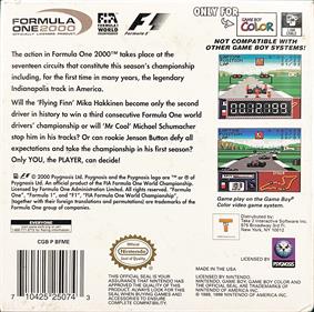 Formula One 2000 - Box - Back Image