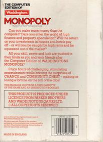 Monopoly (Leisure Genius) - Box - Back Image