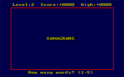 Xanagrams - Screenshot - Game Title Image