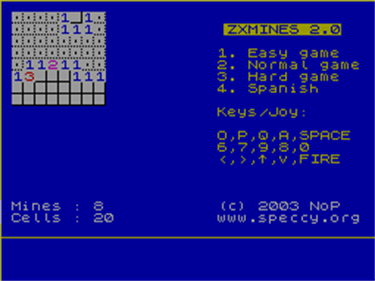 ZX MINES 2 - Screenshot - Game Select Image