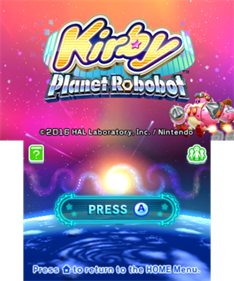 Kirby: Planet Robobot - Screenshot - Game Title Image