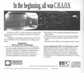 The C.H.A.O.S. Continuum - Box - Back Image