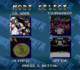 Super Ice Hockey - Screenshot - Game Select Image