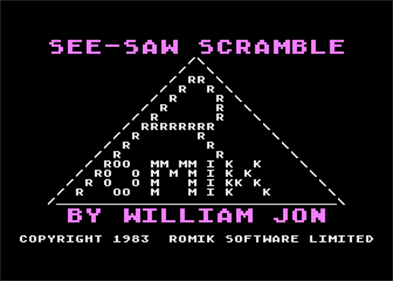 See-Saw Scramble - Screenshot - Game Title Image