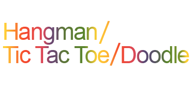 Hangman / Tic-Tac-Toe / Doodle - Clear Logo Image