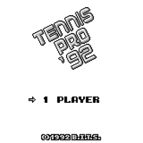 Tennis Pro' 92 - Screenshot - Game Title Image