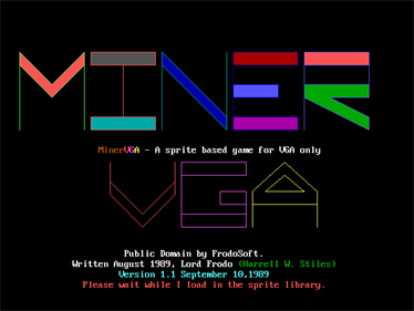 MinerVGA - Screenshot - Game Title Image