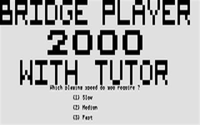 Bridge Player 2000 With Tutor - Screenshot - Game Title Image