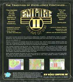 Empire II: The Art of War - Box - Back Image