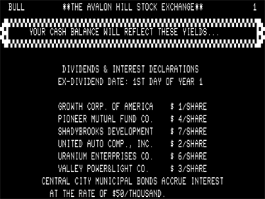 Computer Stocks & Bonds - Screenshot - Gameplay Image