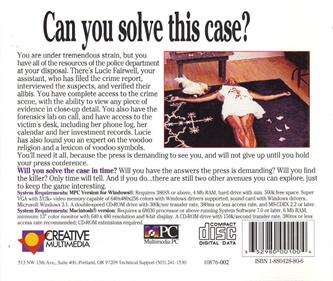 The Magic Death: Virtual Murder 2 - Box - Back Image