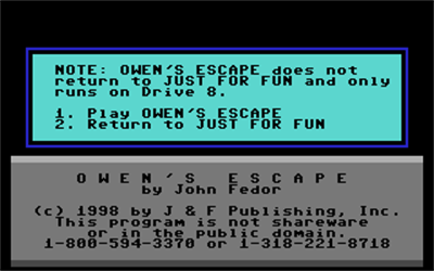 Owen's Escape - Screenshot - Game Title Image
