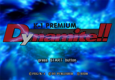 K-1 Premium Dynamite!! - Screenshot - Game Title Image