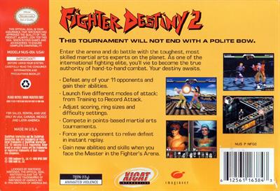 Fighter Destiny 2 - Box - Back Image