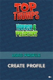 Top Trumps: Horror & Predators - Screenshot - Game Title Image