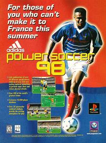 Adidas Power Soccer 98 - Advertisement Flyer - Front Image