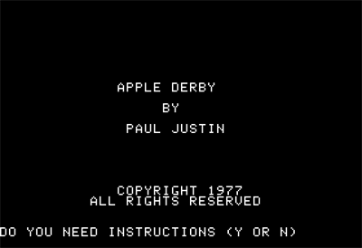 Apple Derby - Screenshot - Game Title Image