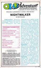 Nightwalker - Box - Back Image