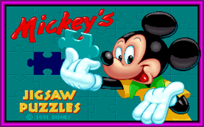 Mickey's Jigsaw Puzzles - Screenshot - Game Title Image