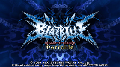 BlazBlue: Calamity Trigger Portable - Screenshot - Game Title Image