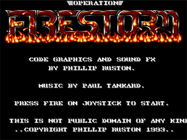 Operation Firestorm - Screenshot - Game Title Image