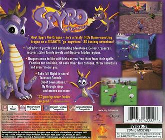 Spyro the Dragon - Box - Back Image