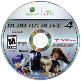Dead or Alive 4 - Disc Image