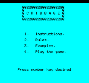 Cribbage  - Screenshot - Game Select Image