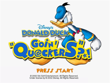Donald Duck: Goin' Quackers - Screenshot - Game Title Image