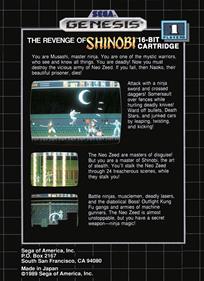 The Revenge of Shinobi - Box - Back