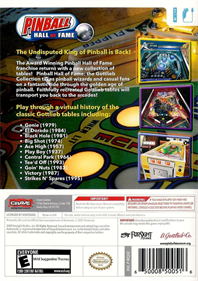 Pinball Hall of Fame: The Gottlieb Collection - Box - Back Image