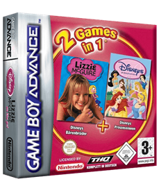 2 Games in 1: Disney Princess + Lizzie McGuire - Box - 3D Image